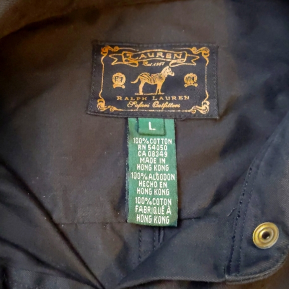 Lauren Ralph Lauren Button Up Shirt Field Shirt Black Long Sleeve Size Large - Picture 6 of 14